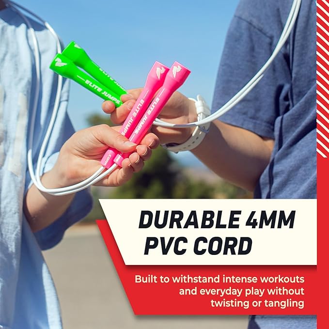 Buy Jump Ropes Short Handle Freestyle Jump Rope - Flexible Licorice Kids Jump Ropes - Smooth and Tangle Free long skipping rope for Kids - Toddler Jump Rope for Schools, Teams, and Cardio Workout