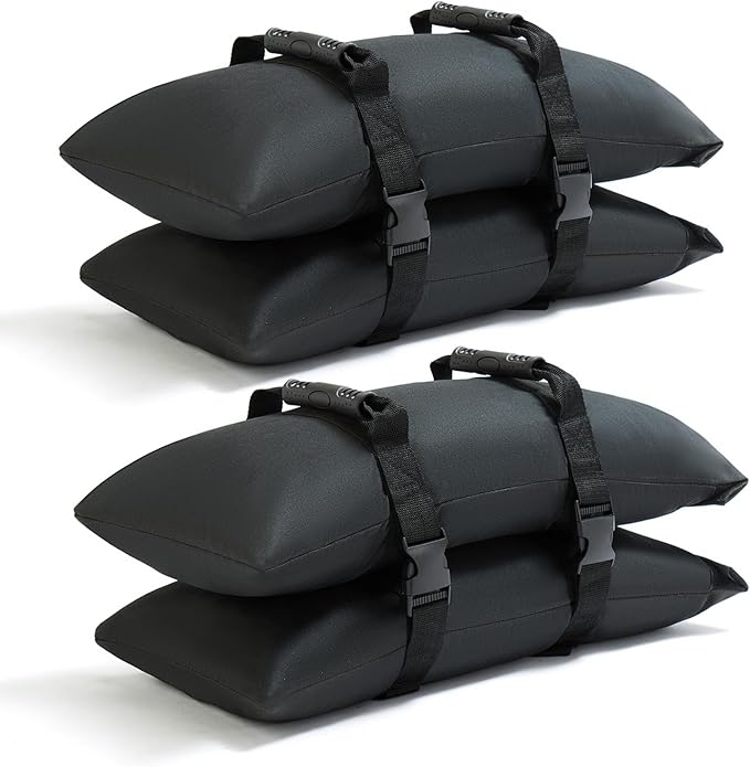 Sand Bags for Weight, 4-Pack 50LBS Heavy-Duty Fillable Sandbags for Weight to Hold Down Umbrella Base, Patio & Cantilever Umbrella Stands, Outdoor Furniture(Without Sand)(4, Medium)