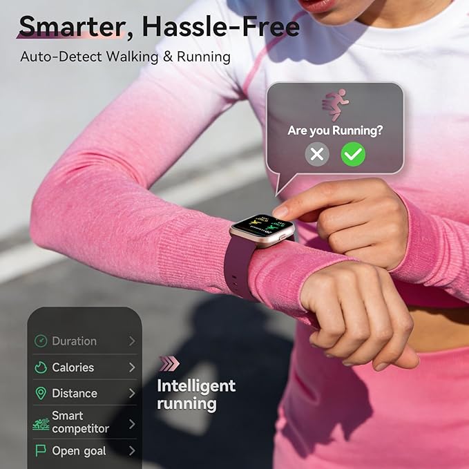 Smart Watches for Women, 1.85" HD Smart Watch for Android/iPhones (Make/Answer Calls), Fitness Tracker Watch with 24/7 Heart Rate Monitor, Sleep/Step Count Tracker, 120+ Sport Modes Pedometer Watch