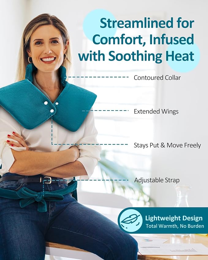Mothers Day Gifts, Heating Pad for Neck Shoulders Back, Extra Large Heat Pad for Full Body Relax, Electric Heated Wrap for Seniors, Anniversary & Birthday Gifts for Women Mom Grandma Her Wife