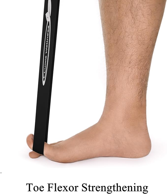 Toe Bands, Mini Latex Bands for Exercise & Stretch, Bunion Correction, Toe, Foot, & Ankle Strengthening, Toe Spacers for Hallus Valgus (4 Bands)
