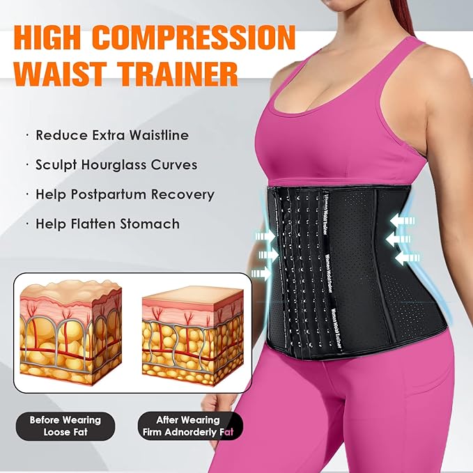 YADIFEN Waist Trainer for Women,Zipper Corset Body Shaper for Tummy Control Neoprene Cincher Sweat Sauna Vest Tank Top