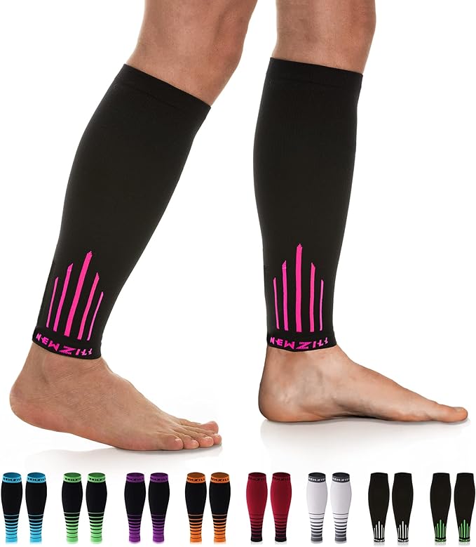 NEWZILL Compression Calf Sleeves (20-30mmHg) for Men & Women Perfect Option to Compression Socks for Running Travel Nursing