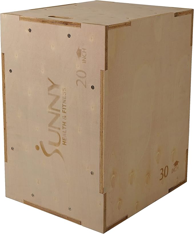 Sunny Health & Fitness Foam Plyo Box with Adjustable Heights and High Weight Capacity