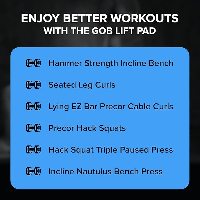 Charles Glass Gob Pad – Premium Weight Lifting Pad for Free Weights, Bench Exercises, and Chest Press Support