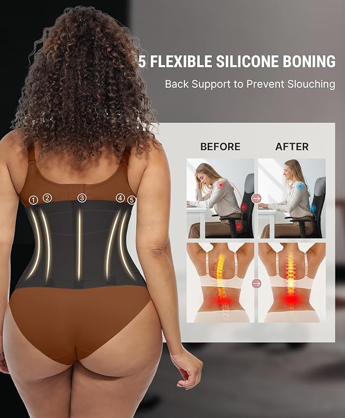 FeelinGirl Waist Trainer Belt Waist Cincher Trimmer Ab Belt Tummy Control Body Shaper with Triple Wrap Women and Men