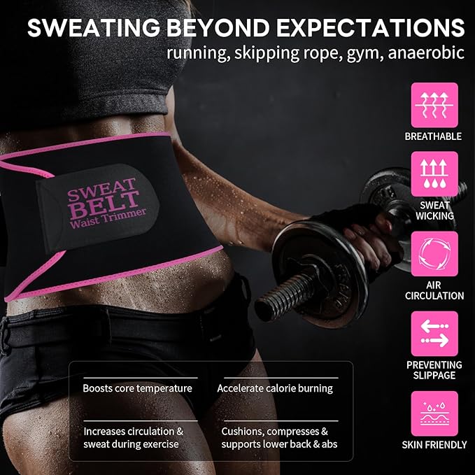 Lisacool Waist Trainer for Women Lower Belly Fat,Waist Sweat Band for Women,Belly Band Sweat Belt,Stomach Wrap,Body Shaper