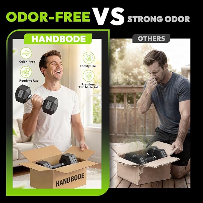 Hex Dumbbell Set, 2.5-65 lb Rubber Encased Exercise & Fitness Dumbbells, Weights Dumbbells Set of 2, Hand Weight for Strength Training