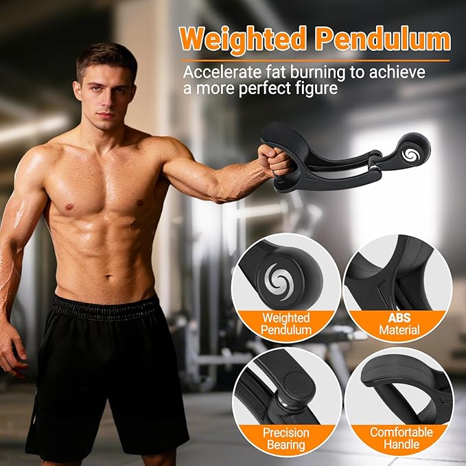 Arm Trainer for Men and Women, 360° Rotation Forearm Strengthener for Home Gym Workout, Ropeless Battle Ropes for Home Gym, Chest Trainer, Shoulders and Arm Muscle Training Fitness Equipment
