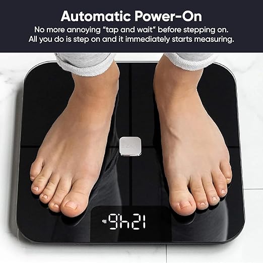 Wyze Smart Scale for Body Weight, Digital Bathroom Smart Scale for Body Fat, BMI, and Heart Rate, 13 Body Composition Analyzer with App, Bluetooth, 400 lb, Dark Blue