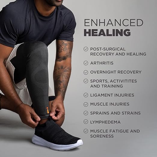 Incrediwear Leg Sleeve – Full Length Long Leg Sleeve for Leg Pain Relief & Muscle Recovery, Helps Reduce Swelling & Inflammation, Promotes Circulation, Leg Sleeves for Men & Women (Charcoal, X-Large)