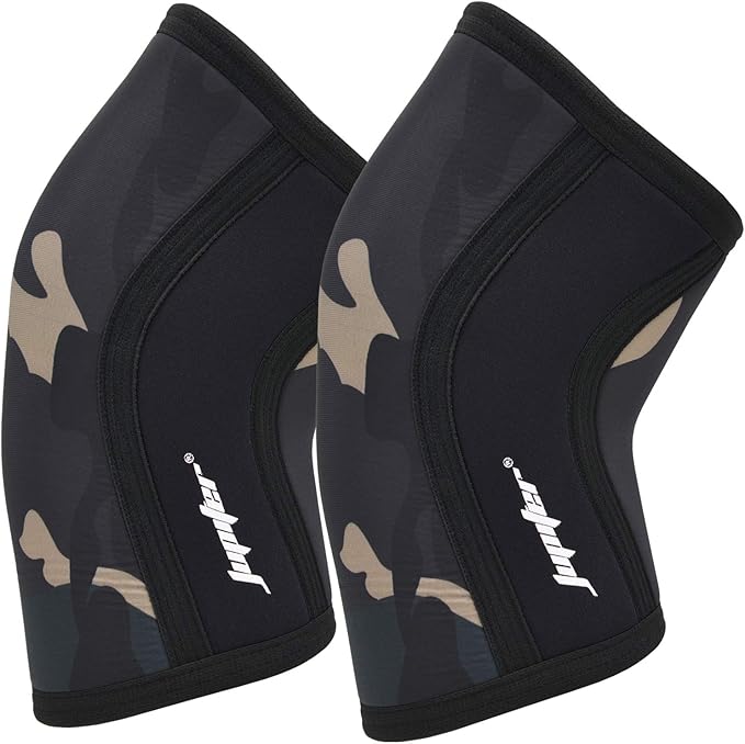 Knee Sleeves (1 Pair), 7mm Compression Knee Braces for Squats,Weightlifting,Powerlifting,Cross Training for Men & Women (Medium)