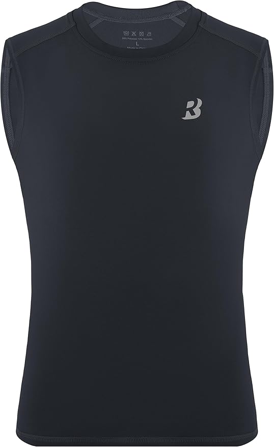 Roadbox Boys Youth Sleeveless Compression Shirt, Quick Dry Kids Football Undershirt, Athletic Soft Tank Tops Sport Basketball