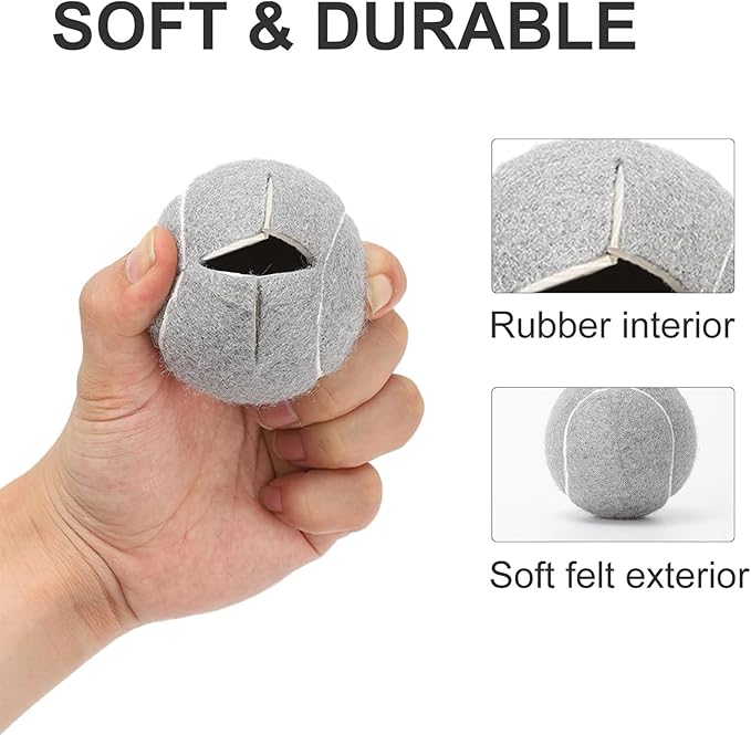 ANCKNE Walker Tennis Balls Precut Tennis Balls for Walkers 4PCS Walkers Legs Universal Precut Glide Balls, Heavy Duty Long Lasting Felt Pad Glide Coverings for Furniture Legs and Floor Protection