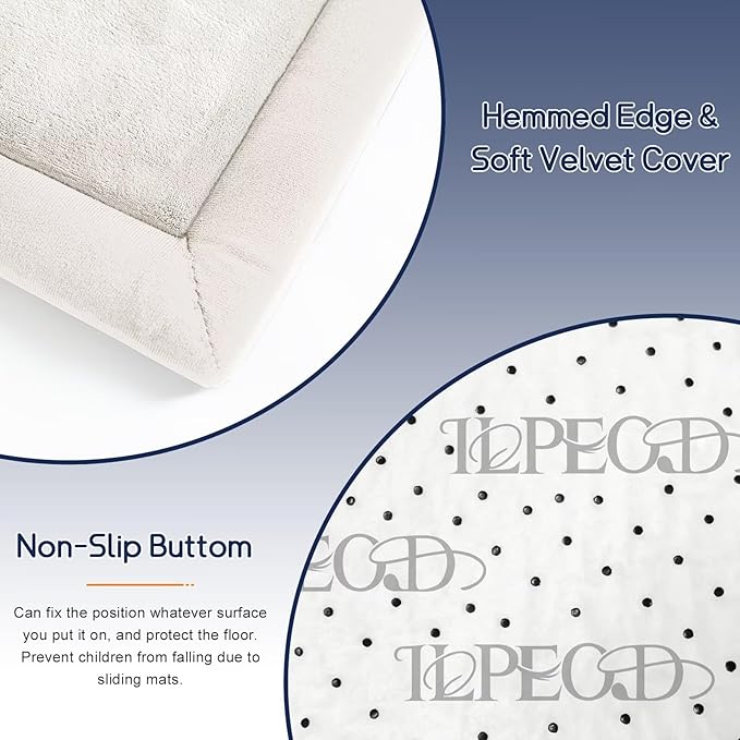 Baby Play Mat for Floor Nursery Rug Muscle Mat Area Rug Playroom Rug 79"x79" Playpen Mat Memory Foam 1.3" Thick Crawling Mat for Babies,Toddlers, Infants, Kids,Cream