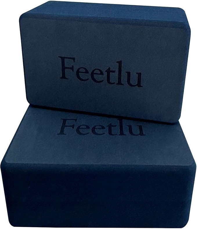 Yoga Blocks 2-Pack – High-Density EVA Foam, 9"x6"x4", Non-Slip & Odorless, Lightweight (0.77 lbs), for Yoga, Pilates, Meditation, Balance & Flexibility