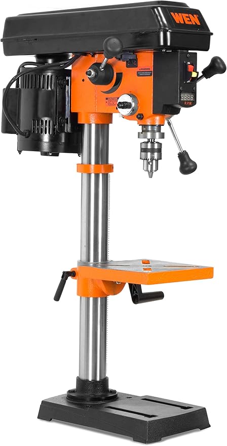 WEN 4212T 5-Amp 10-Inch Variable Speed Cast Iron Benchtop Drill Press with Laser