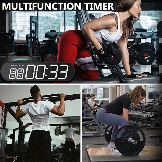Portable Multifunctional Gym Timer USB Fitness Sports Interval Workout Timer Alarm Clock for Home Gym Garage Fitness gym timer clock for Home Gym Garage Scoreboards & Timers