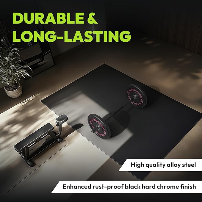 Olympic Barbell 4 ft/5 ft/6 ft/6.5ft/7 ft, 2 Inch Straight Womens Bars, Weight Bar for Strength Training, Weightlifting, Squat, Hip Thrust, Bench Press, Deadlift, 500 lb - 1000 lb Capacity