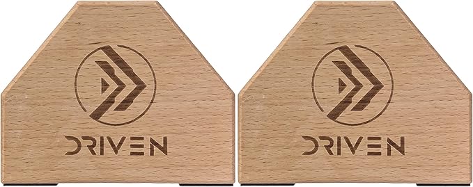 Driven | Professional Large Beech Wooden Parallettes | Calisthenics | Push Up Bars | Anti Slip Base | Gym Gear Workout Portable Crossfit