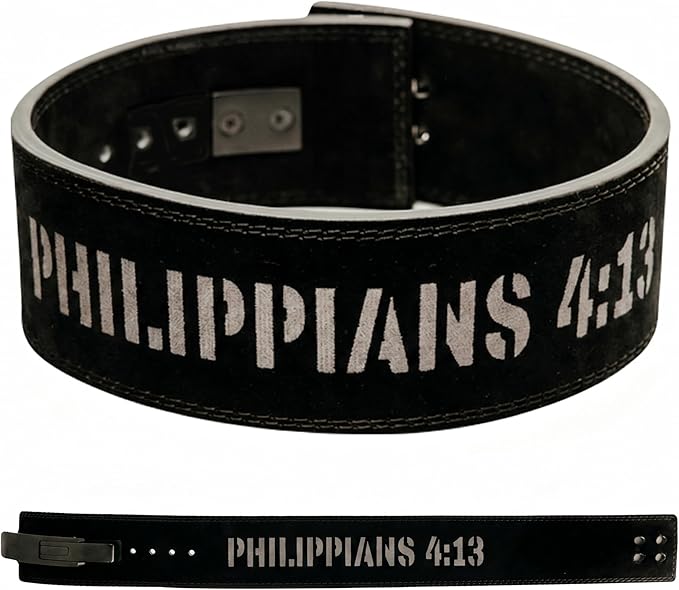 Christian Lever Weight Lifting Belt- 10mm Thick Leather Weightlifting Belt for Men & Women- Durable Leather Weight Belt for Men- High Strength Powerlifting Belt- Squat Belt, Deadlifting Belt