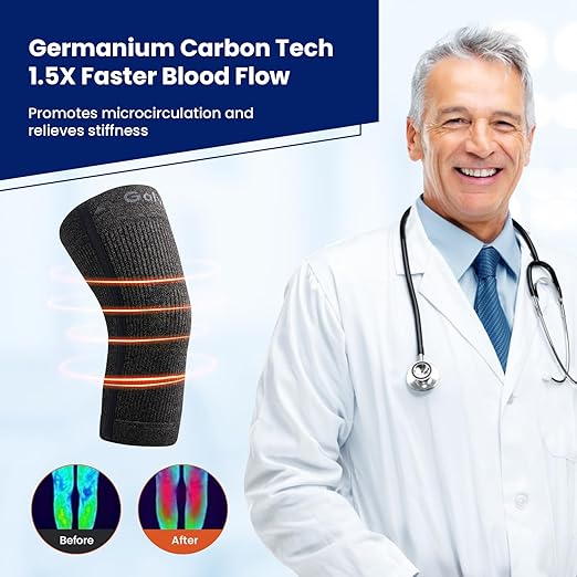 Galvaran Compression Knee Brace for Women & Men – Knee Support Sleeve for ACL, MCL, Meniscus Pain Relief, Joint Swelling & Injury Recovery | Skin-Friendly Anti-Slip Design | Daily Use & Sports