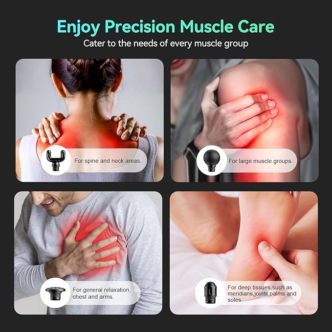Mini Massage Gun Pocket-Sized Massage Gun Deep Tissue Quiet, Portable Percussion Muscle Travel Massager Gun,Back/Neck Massager for Pain Relief Deep Tissue (Black)
