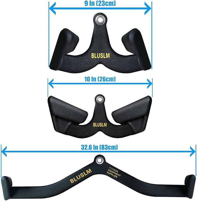LAT Pull Down Bar for Cable Machine, LAT Pulldown Attachments T-bar V-bar Cable Attachment for Gym, Back Tricep Strength Training Handle