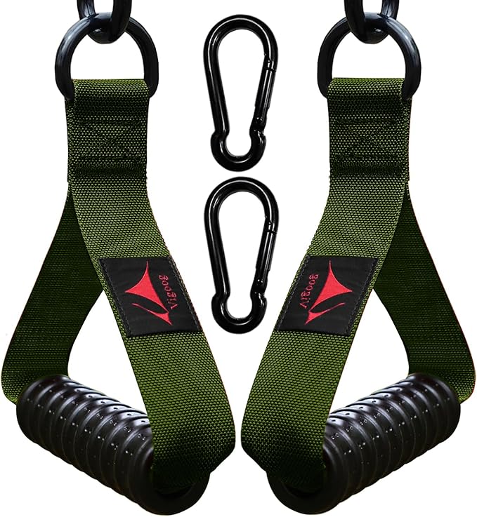 Heavy Duty Gym Workout Handle Attachments - Powerful, Comfortable & Anti-Slip Rubber Exercise Grips for Cable Machines, Pulley Systems and Other Fitness Equipments