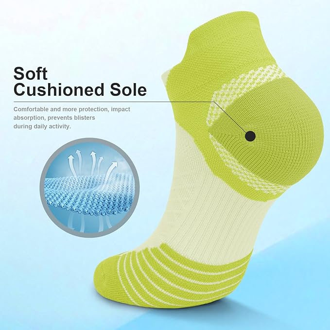 Iseasoo Copper Ankle Compression Socks - Low Cut Arch Support Socks for Men & Women, Running, Nurses, Plantar Fasciitis Socks
