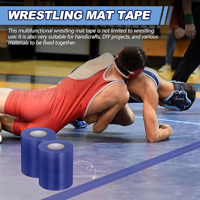 Pangda Wrestling Mat Tape 3 or 4 Inch Heavy Duty 7 Mil PVC Carpet Tape for Wrestling Grappling Exercise Mats Seaming Cover Gym Floor Carpet Seam