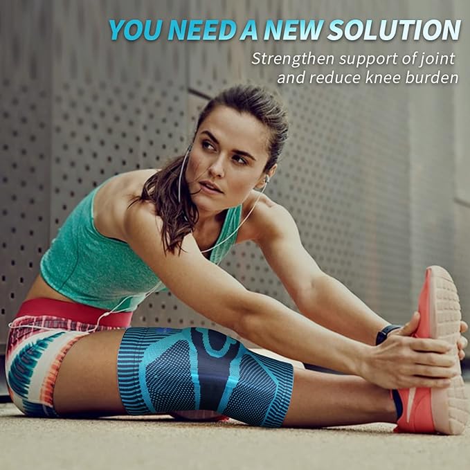 NEENCA 2 Pack Knee Braces for Knee Pain, Compression Knee Sleeves with Patella Gel Pad & Side Stabilizers, Knee Support for Meniscus Tear, Arthritis, Joint Pain, ACL, Runner, Workout