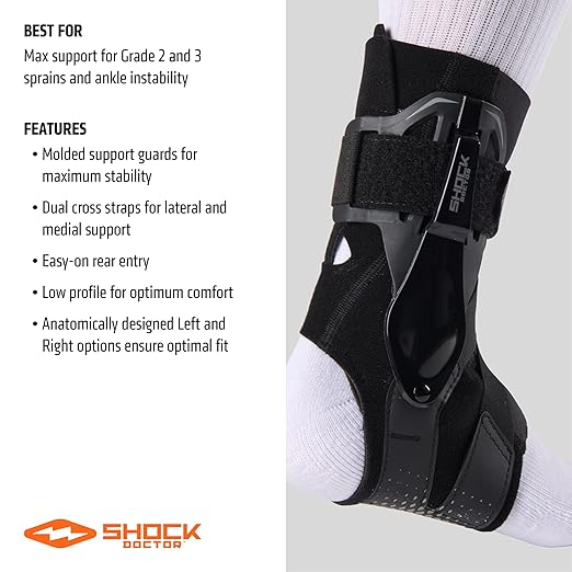 Shock Doctor L3 ZR Ankle Brace Right Black S