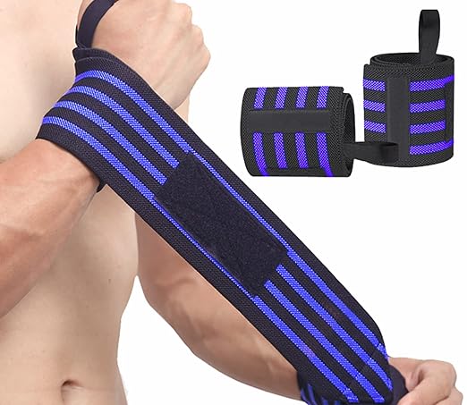 SUJAYU Wrist Wraps, 2 Pack Wrist Brace Wrist Straps for Weightlifting, Wrist Straps Lifting Straps Wrist Weights Carpal Tunnel Wrist Brace, Wrist Brace for Working Out Gym Accessories for Men (Blue B)