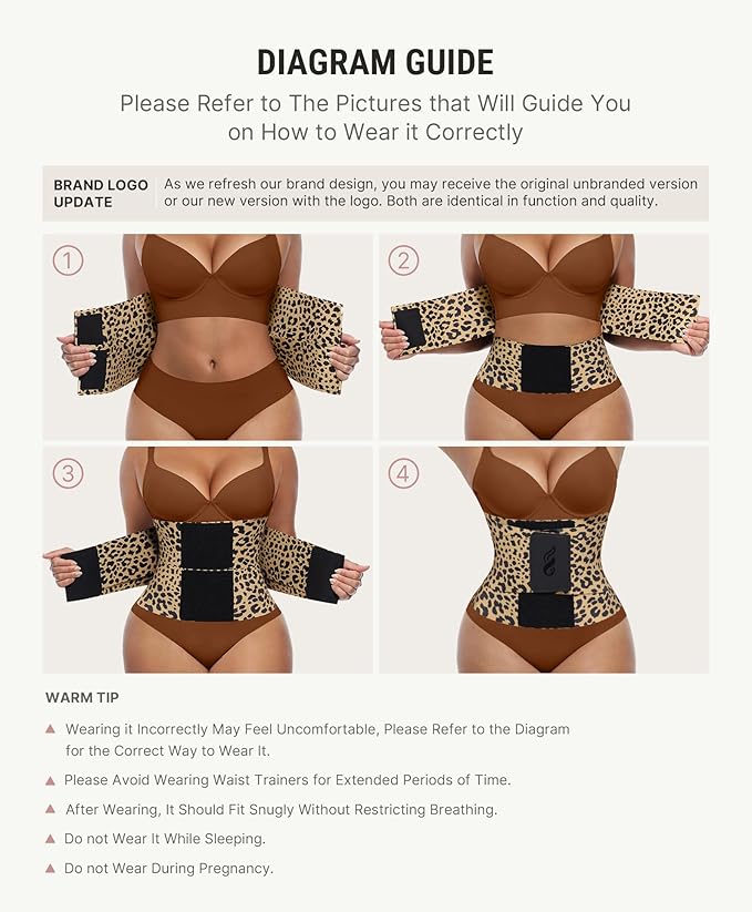 FeelinGirl Waist Trainer Belt Waist Cincher Trimmer Ab Belt Tummy Control Body Shaper with Triple Wrap Women and Men