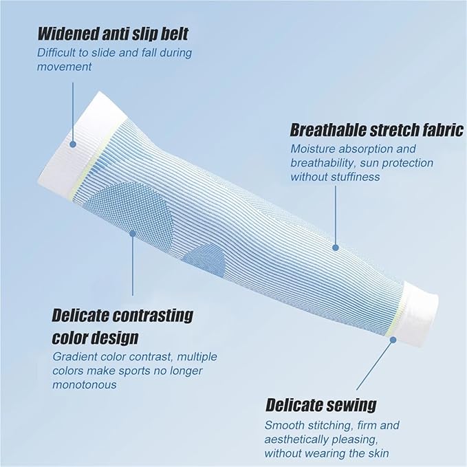 2 Pair Compression Arm Sleeve For Men Women Full Support For Outdoor Sports, Cycling
