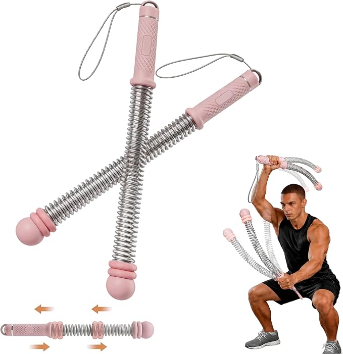 Portable Adjustable Cordless Battle Ropes, Heavy Duty Ropeless Battle Rope Non-Slip Handle with Storage Bag for Small Space, Rope for Women HIIT Cardio Low-Impact Aerobic Training
