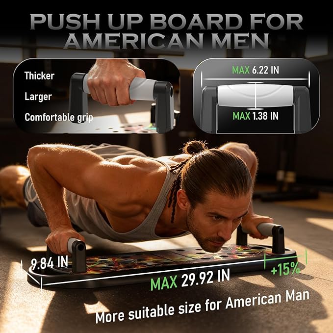 Push Up Board Fitness, Workout Home Gym Equipment, 20 in 1 Exercise Pushup Bar Handles for Floor, Strength Training Equipment for Men
