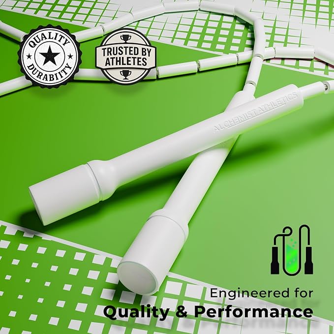Beaded Jump Rope – Adjustable 10ft Skipping Rope for Women, Men & Kids, Beginner Friendly with Durable Weighted Beads, Shatterproof Handles, Tangle-Free for Cardio, Fitness, Freestyle & Home Workout