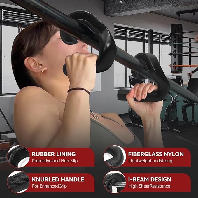 Neutral Grip Pull Up Handles 45° - Angles 90 Grips for Relieve Wrist Stress - Non-Slip Pull Up Grips - for Pull-Ups Deadlifts - Fits Pull Up Bar Grips & Barbells Home Gym Enthusiasts