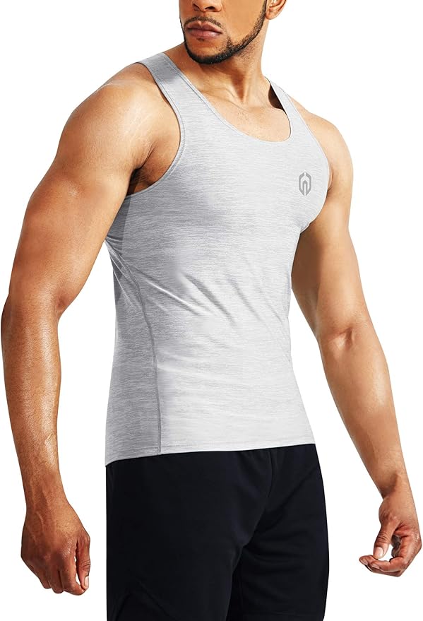 NELEUS Men's 3 Pack Athletic Compression Under Base Layer Sport Tank Top
