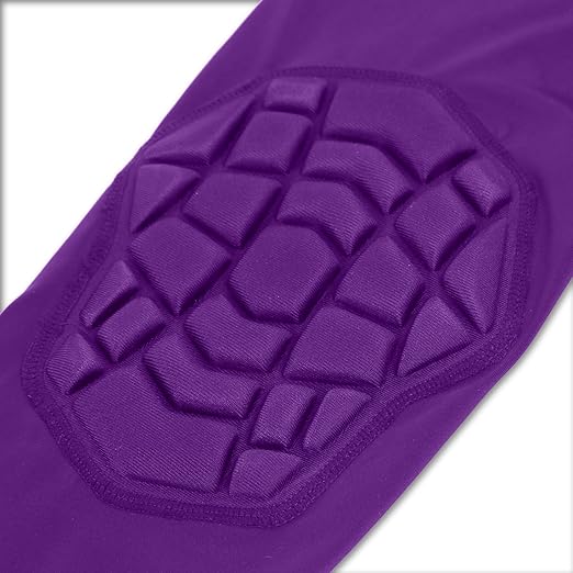 Knee Pads Wrestling Knee Sleeve Compression Leg Sleeves for Volleyball Basketball, Knee Compression Sleeve for Youth and Adult(Purple_XL_2 Pcs)