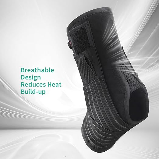 Ankle Brace for Sprained Ankle Lace up Support Brace for Women Men with Side Splints Adjustable Ankles Stabilizer for Injury Recover, Sports, XL