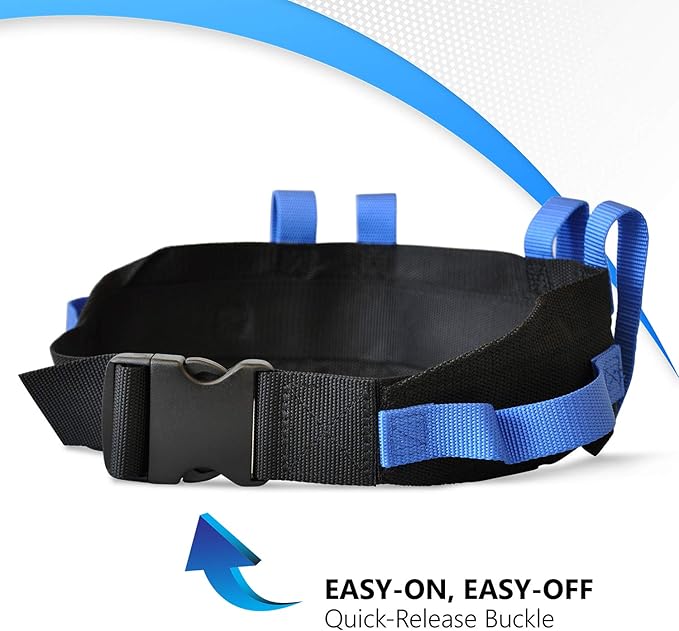 NYOrtho Transfer Gait Belt - 6 Heavy Handles (25 Pack) - Gate Belt with Easy Fasten Buckle - Lift Assist for Elderly and Patient Care | Adjustable Size 28” to 55”