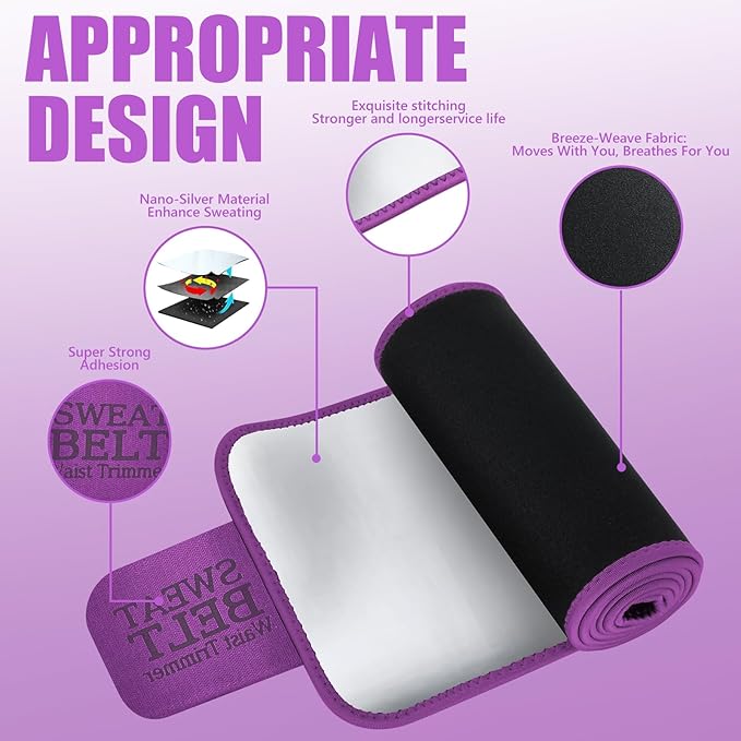MORECOO Waist Trainer for Women Lower Belly Fat, Waist Sweat Band for Women, Belly Band Sweat Belt, Body Shaper, Stomach Wrap