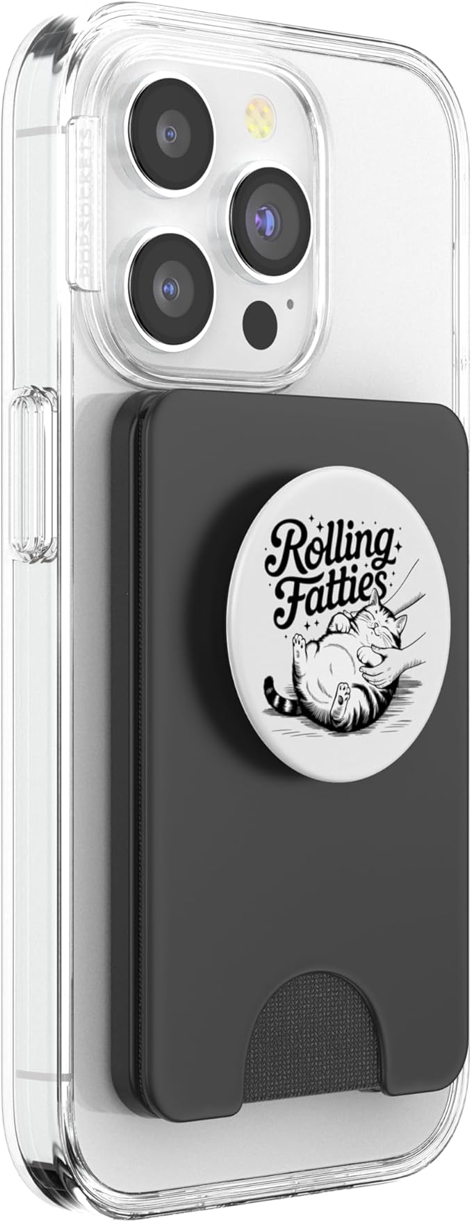 Rolling Fatties Cute Cat Kitten Lover Funny Cat Fat Owner PopSockets PopWallet for MagSafe