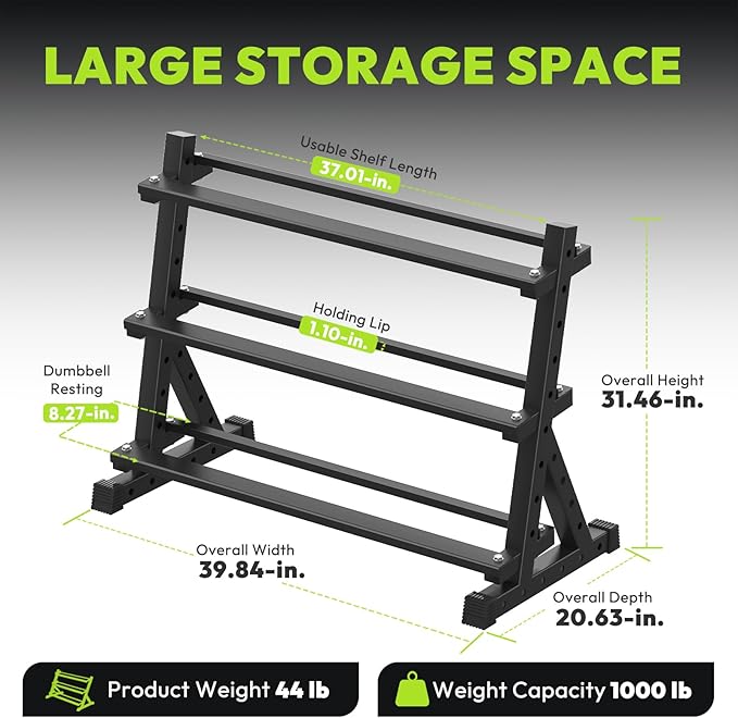 HANDBODE Hex Dumbbell Set with Rack, 300-840 lb Rubber Coated Fixed Weights Sets with Heavy Duty Storage Stand, Hexagon Shape for Stable Placement, Home Gym Equipment for Strength Training