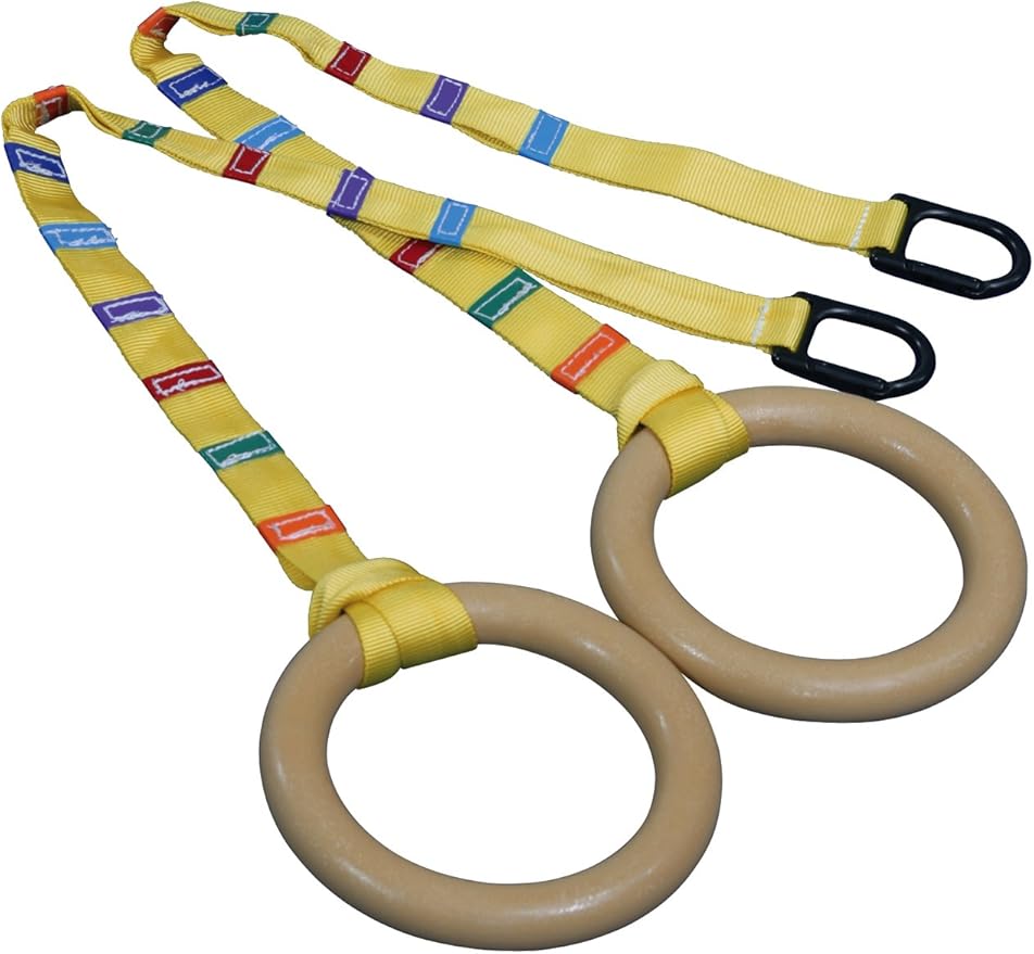 Tumbl Trak Gymnastics Rings with Easy Adjustable Strap