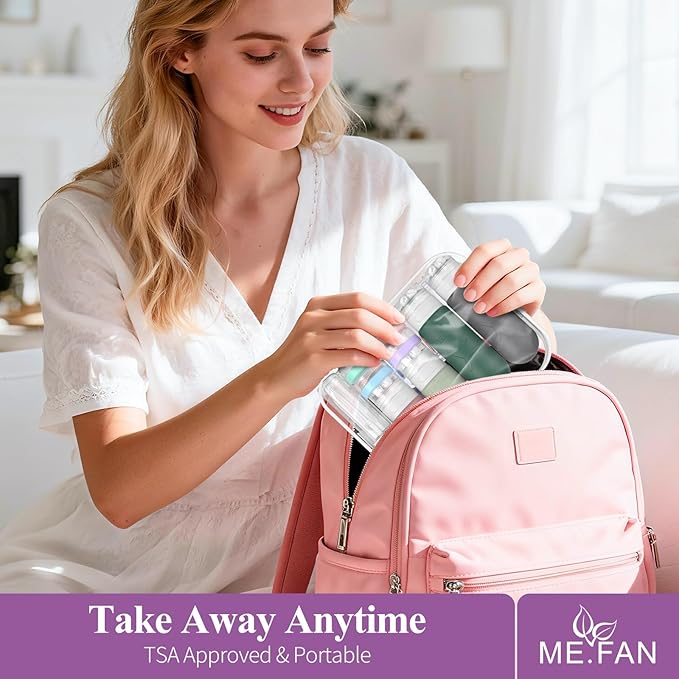 ME.FAN 18 Pack Travel Bottles for Toiletries, TSA Approved Travel Size Containers Set, Silicone Squeezable Portable Split Bottle, Travel Accessories for Conditioner, Shampoo, Lotion - Bright