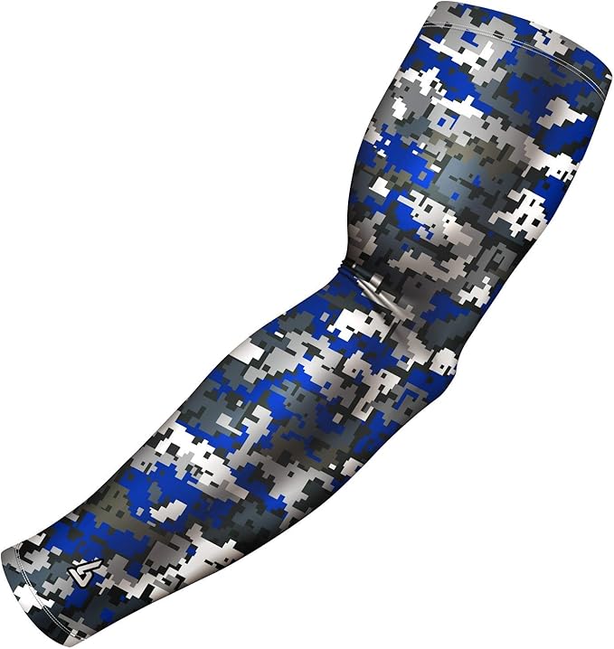 B-Driven Sports Pro Fit Compression Arm Sleeve for Men Women & Youth, Basketball Baseball Football, Single Digital Designs